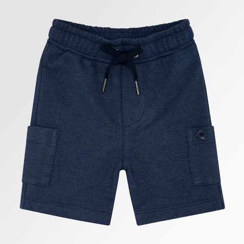 Bermuda de Bebê Masculina em Moletom com Bolsos Laterais - AZUL MARINHO