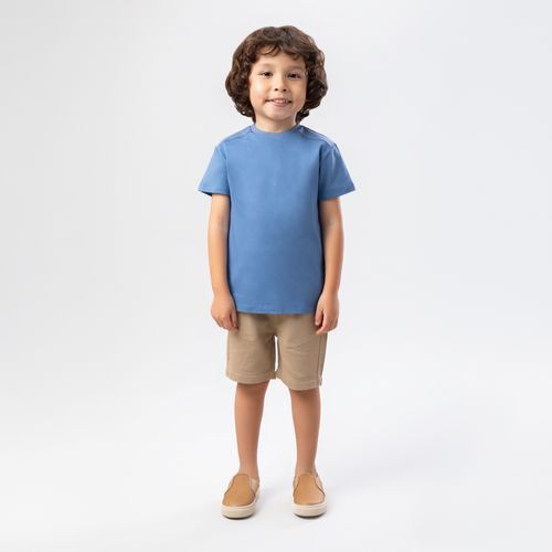 Bermuda de Bebê Masculina Linho com Bolso - KAKI