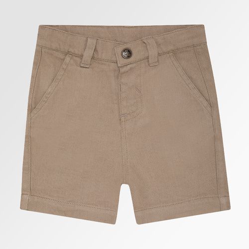 Bermuda de Bebê Masculina Linho com Bolso - KAKI