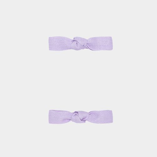 Conjunto de Laços de Cabelo Bebê Fustão - LILAS