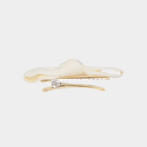 Conjunto de Laços de Cabelo Bebê Fustão - AMARELO