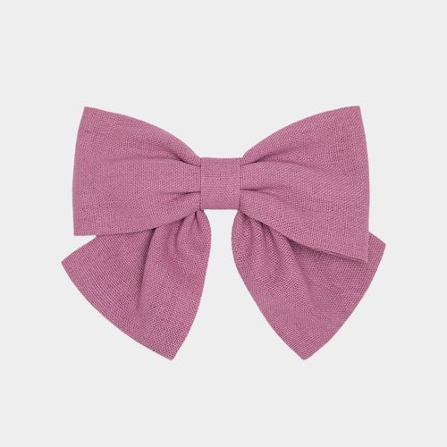 Laço de Cabelo Infantil Linho Ponta Reta - G - ROSADO