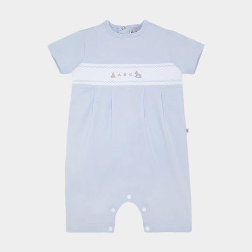 Macacão de Bebê Masculino Curto Egípcio Gold com Bordados - AZUL BEBE