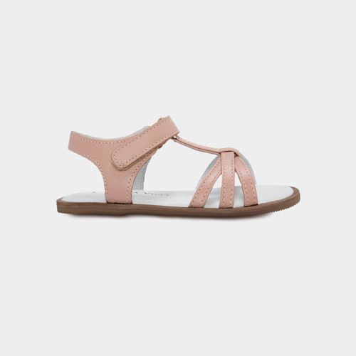Sandália Toddler Feminina Couro com Tiras Finas - FLORAL