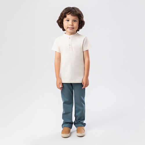 Calça de Bebê Masculina Moletom com Bolsos - AZUL