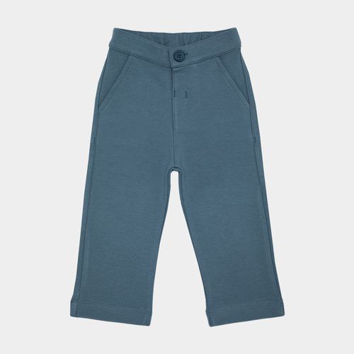 Calça de Bebê Masculina Moletom com Bolsos - AZUL