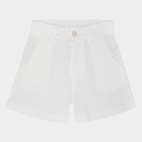 Shorts Infantil Feminino Sarja - OFF WHITE