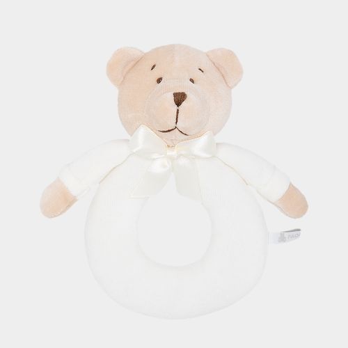 Chocalho de Bebê Unissex Ursinho Bimbi - OFF WHITE