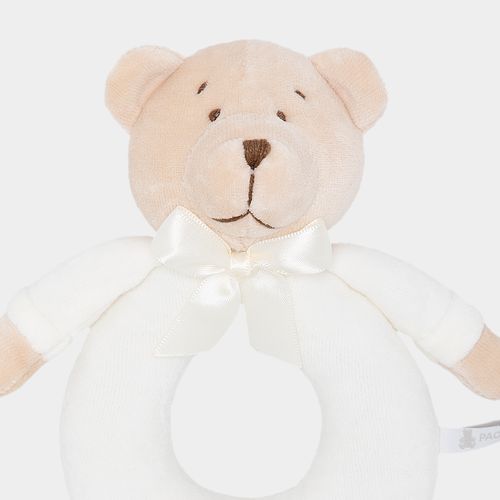 Chocalho de Bebê Unissex Ursinho Bimbi - OFF WHITE