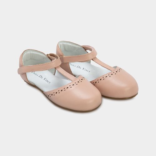 Sapato Boneca Infantil Feminino Couro com Poás - FLORAL