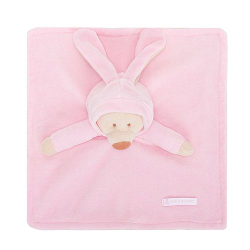 Naninha de Bebê Urso com Capuz - ROSA