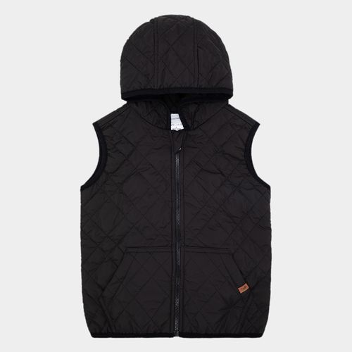 Colete Infantil Masculino Puffer Geometric - PRETO