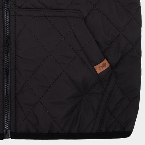 Colete Infantil Masculino Puffer Geometric - PRETO