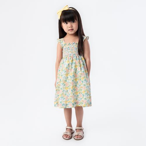 Vestido de Bebê Feminino Liberty Fabrics Sollar - AMARELO