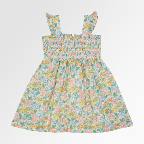 Vestido de Bebê Feminino Liberty Fabrics Sollar - AMARELO