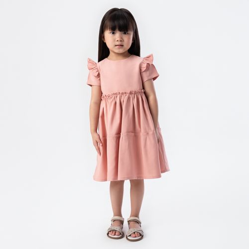 Vestido de Bebê Feminino Alfaiataria com Recortes - ROSE
