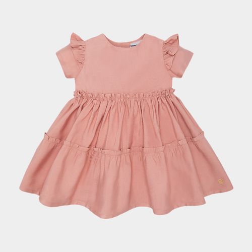 Vestido de Bebê Feminino Alfaiataria com Recortes - ROSE