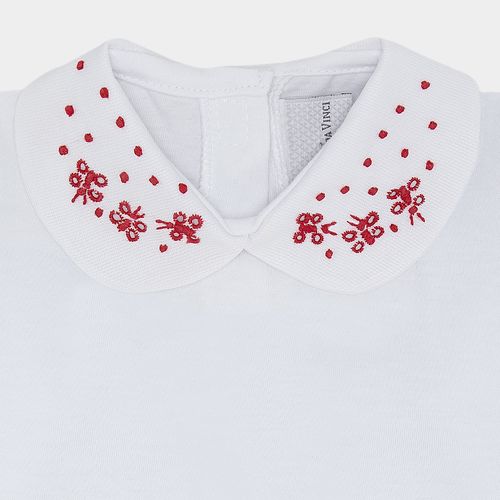 Body de Bebê Feminino Manga Longa Borboletas - VERMELHO