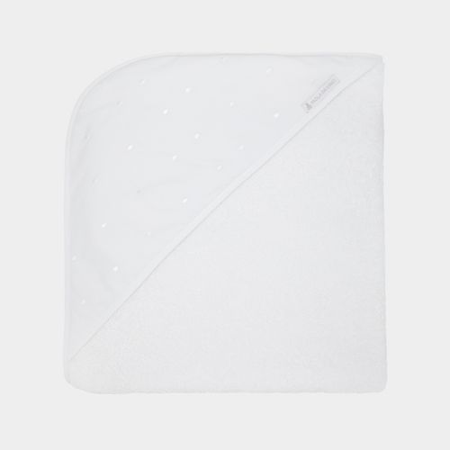 Toalha de Banho de Bebê com Capuz Poás - BRANCO