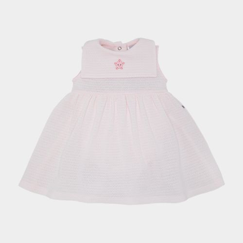 Macacão Vestido de Bebê Feminino Tricot Jetty Bordado Estrela - ROSA BEBE