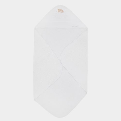 Toalha de Banho de Bebê com Capuz Urso Nuvem - BCO/BCO