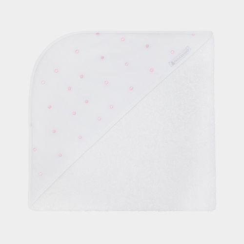 Toalha de Banho de Bebê com Capuz Poás - ROSA