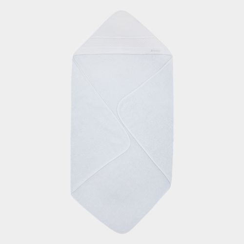 Toalha de Banho de Bebê com Capuz Ponto Smock - BRANCO/BRANCO
