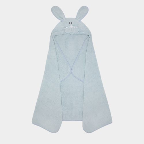 Toalha de Banho de Bebê com Capuz Cachorro - AZUL