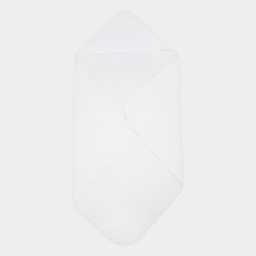 Toalha de Banho de Bebê com Capuz Medalhão - BRANCO