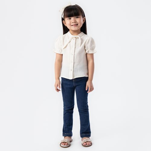 Bata de Bebê Feminina Manga Curta - BRANCO