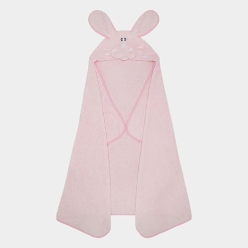 Toalha de Banho de Bebê com Capuz Cachorro - ROSA
