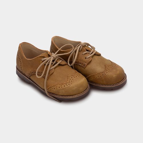 Sapato Oxford Infantil Unissex Couro - CARAMELO