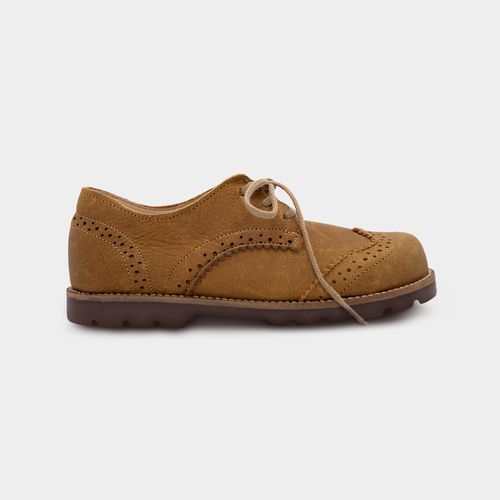 Sapato Oxford Infantil Unissex Couro - CARAMELO