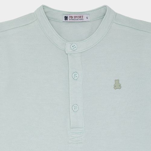 Camiseta Polo de Bebê Masculina Manga Curta Piquet - VERDE