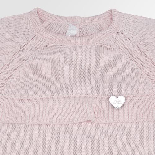 Saída de Maternidade Feminina Tricot Vestido com Babados - ROSE UNA