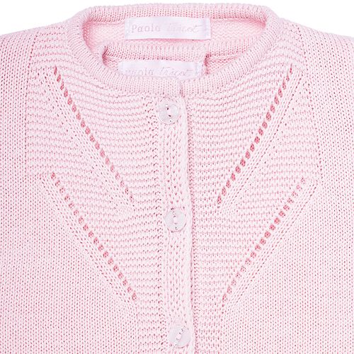 Saída de Maternidade Feminina Ponto Ajour - ROSA PASTEL