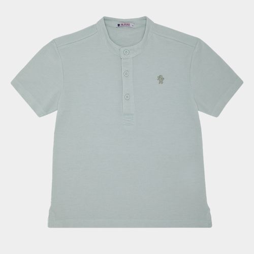 Camiseta Polo Infantil Masculina Manga Curta Piquet - VERDE