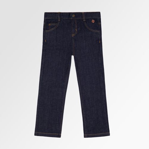 Calça Jeans Infantil Masculina com Bolsos - AZUL MARINHO