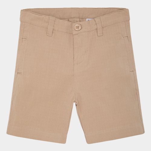 Bermuda Infantil Masculina Sarja com Bolso Embutido - KAKI