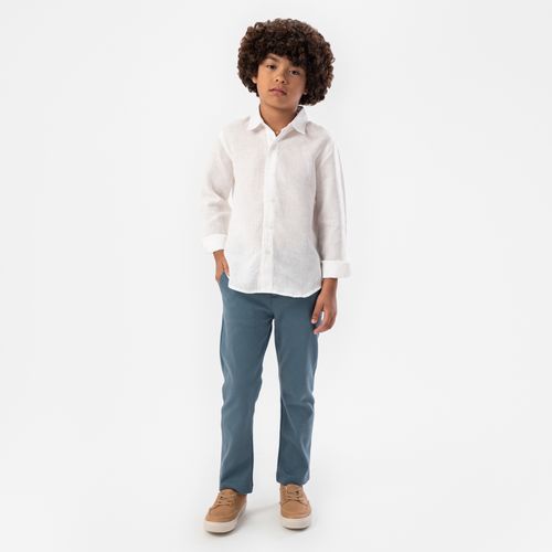 Calça Infantil Masculina Moletom com Bolsos - AZUL