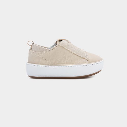 Tênis de Bebê Masculino Couro com Tiras Elásticas - BAUNILHA