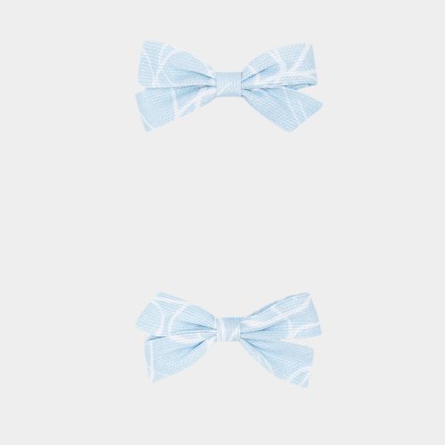 Conjunto de Laços de Cabelo de Bebê Estampas - AZUL CLARO