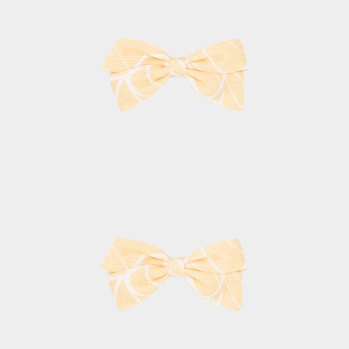 Conjunto de Laços de Cabelo de Bebê Estampas - AMARELO