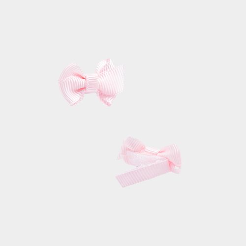 Kit de Lacinhos de Cabelo Bebê Gorgurão - ROSA PASTEL /ROSE