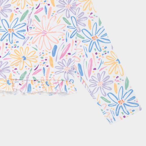 Biquíni de Bebê Feminino de Manga Longa com Proteção UV50+ Estampa Expressar - COLORIDO