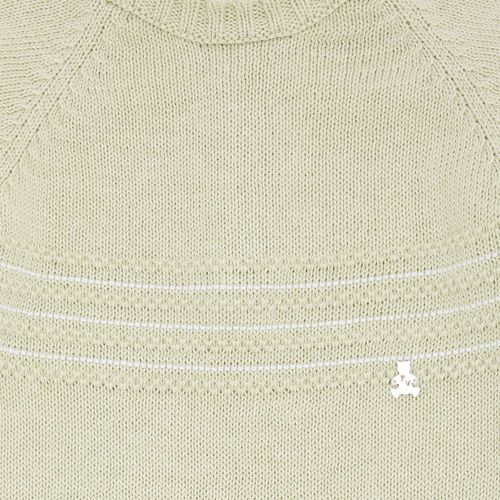 Saída de Maternidade Masculina Completa Tricot com Body - PISTACHE COM BRANCO