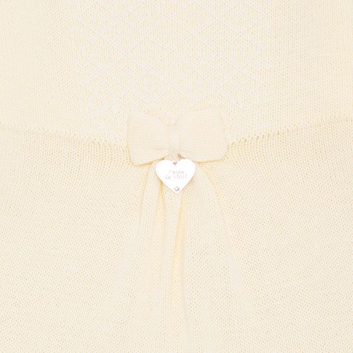 Saída de Maternidade Feminina Tricot Vestido Jacquard - AMARELO