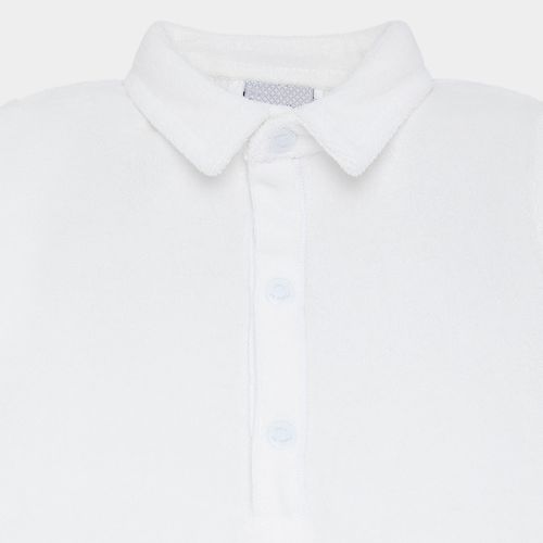 Macacão de Bebê Masculino Curto Atoalhado - OFF WHITE