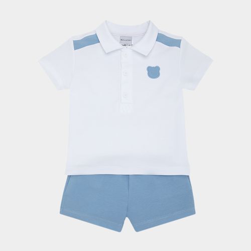 Conjunto de Bebê Masculino com Recortes - AZUL MARINHO