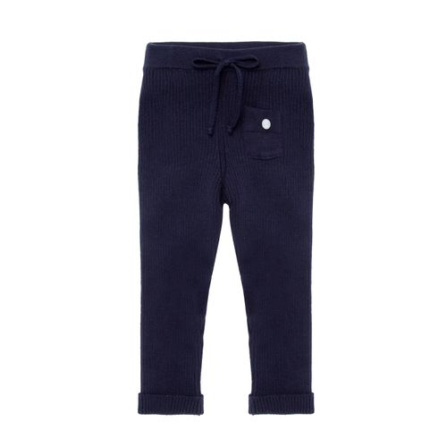 Legging de Bebê Feminina Tricot Canelado - AZUL MARINHO